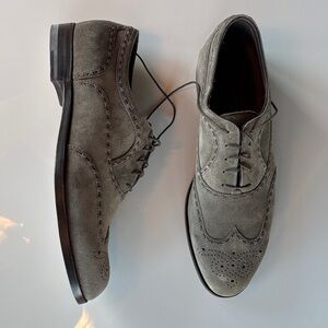 Bottega Veneta Gray Suede Oxfords